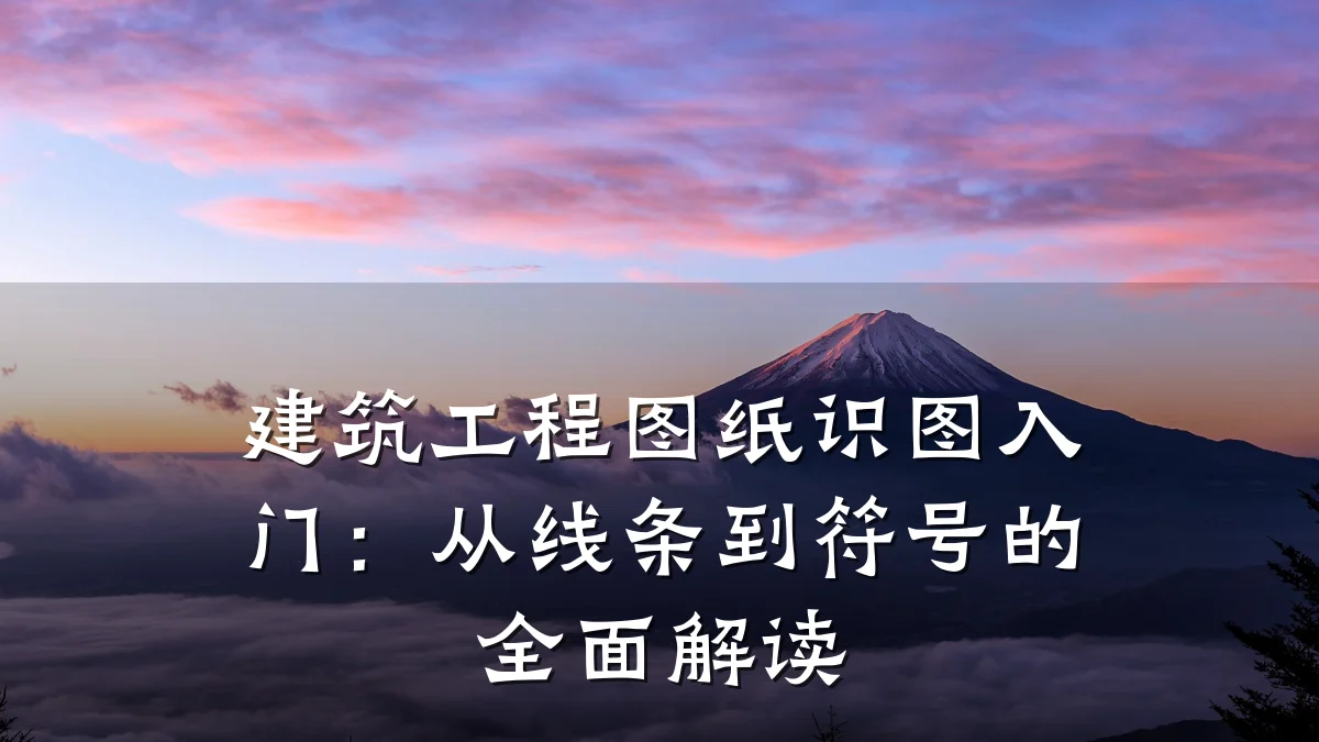 建筑工程图纸识图入门：从线条到符号的全面解读