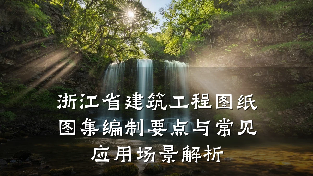 浙江省建筑工程图纸图集编制要点与常见应用场景解析