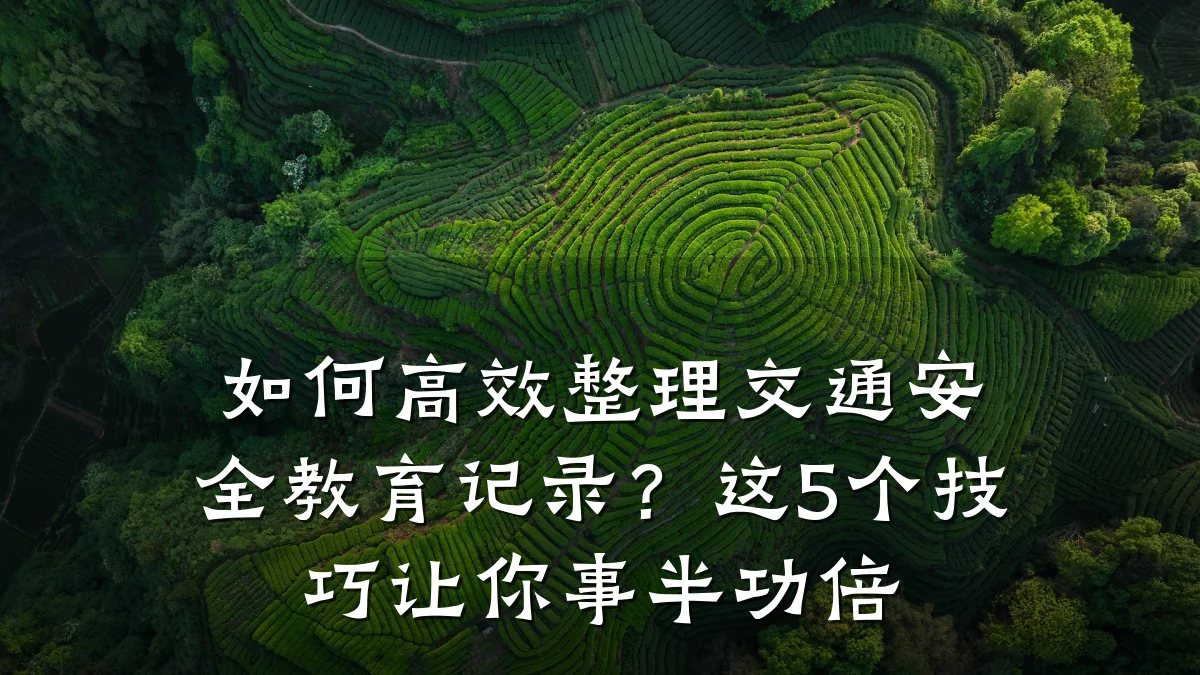 如何高效整理交通安全教育记录？这5个技巧让你事半功倍